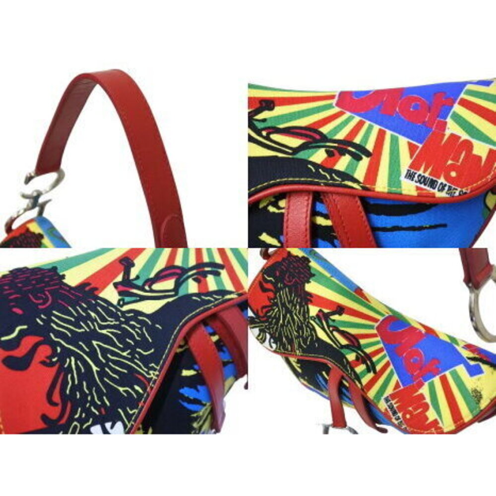 Christian Dior Galliano era saddle bag Rasta Bob Marley shoulder multicolor - Picture 7 of 8